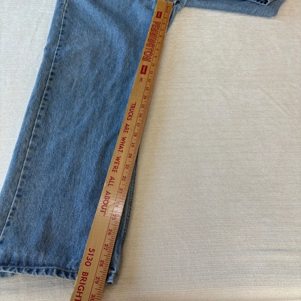 Levis 505 Regular Fit Straight Leg Blue Denim Jeans Mens 42x30 00505-4834